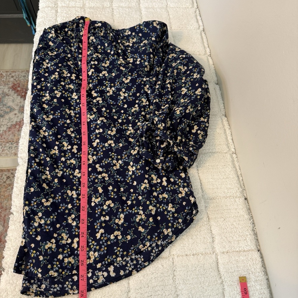 Old Navy Boho Floral Button Long Sleeve Top XL Feminine Cottagecore Timeless - Picture 12 of 14